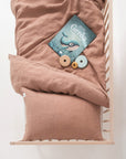 Linen Duvet Cover Set for Kids in Cafe Creme