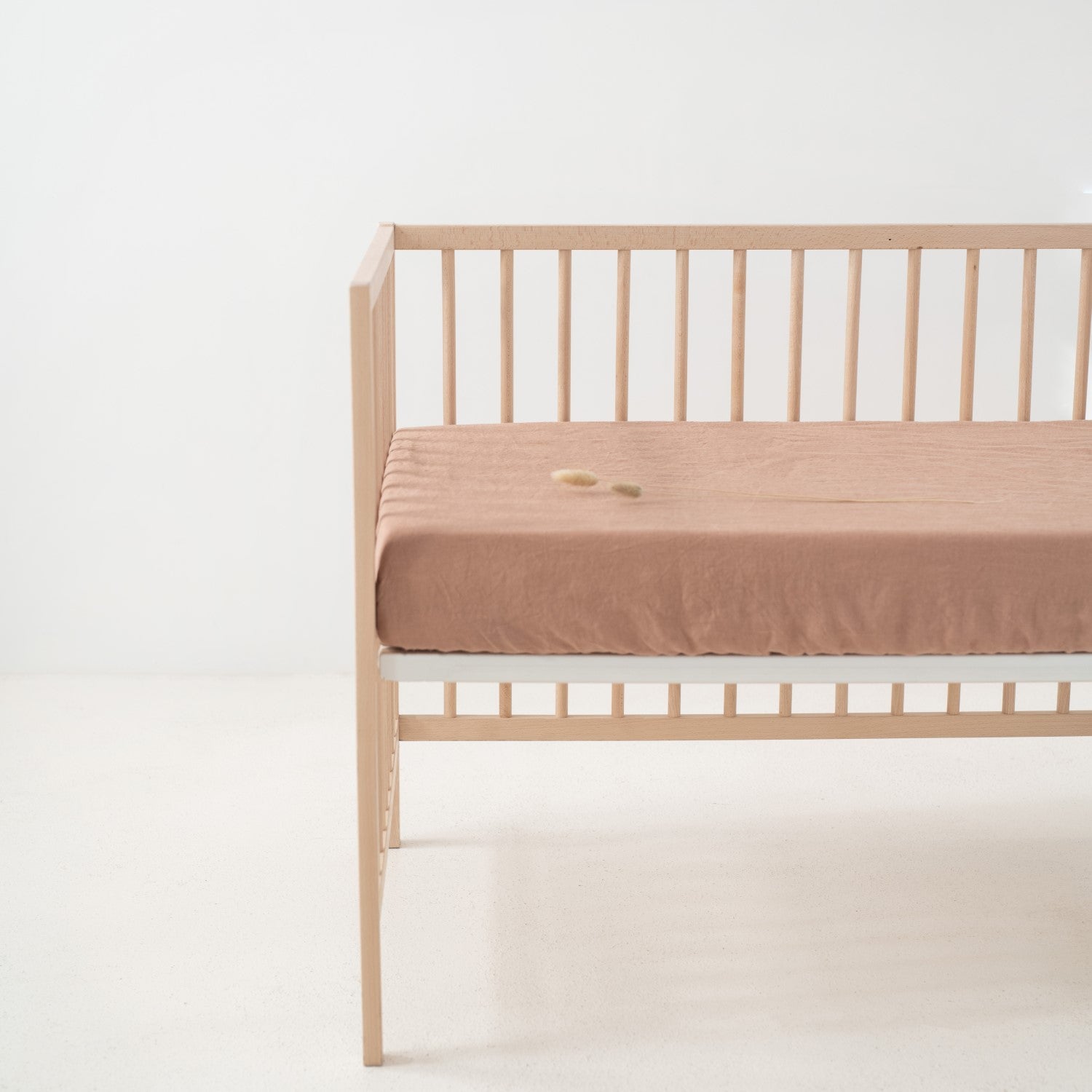 Linen Fitted Sheet for Kids Blue Fog