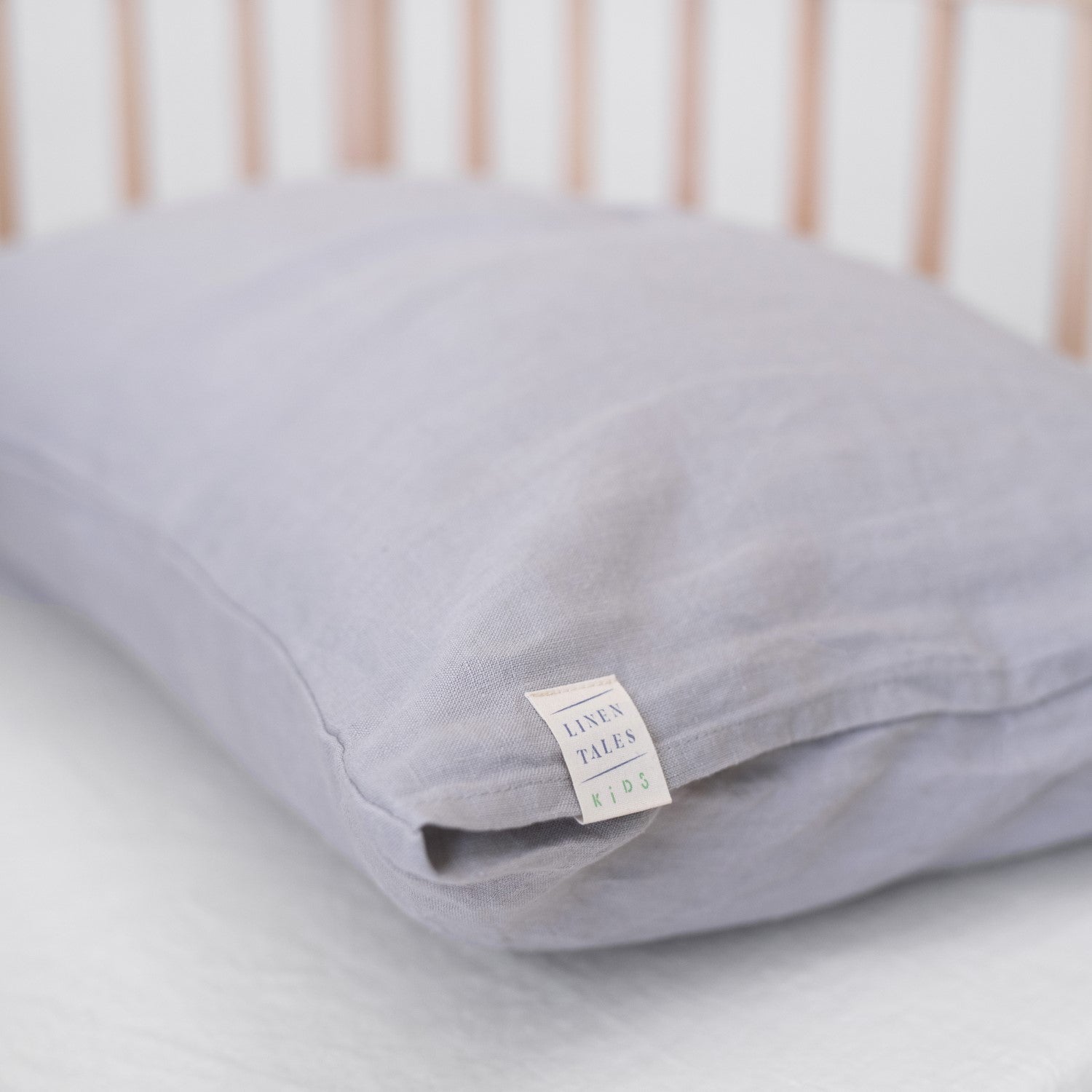 Linen Duvet Cover Set for Kids Light Grey