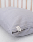 Linen Duvet Cover Set for Kids Light Grey