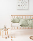 Linen Duvet Cover Set for Kids in Sage