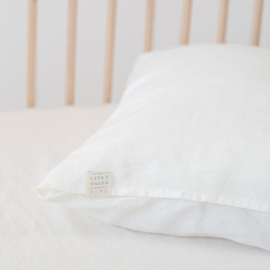 Linen Duvet Cover Set for Kids - White