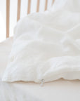Linen Duvet Cover Set for Kids - White