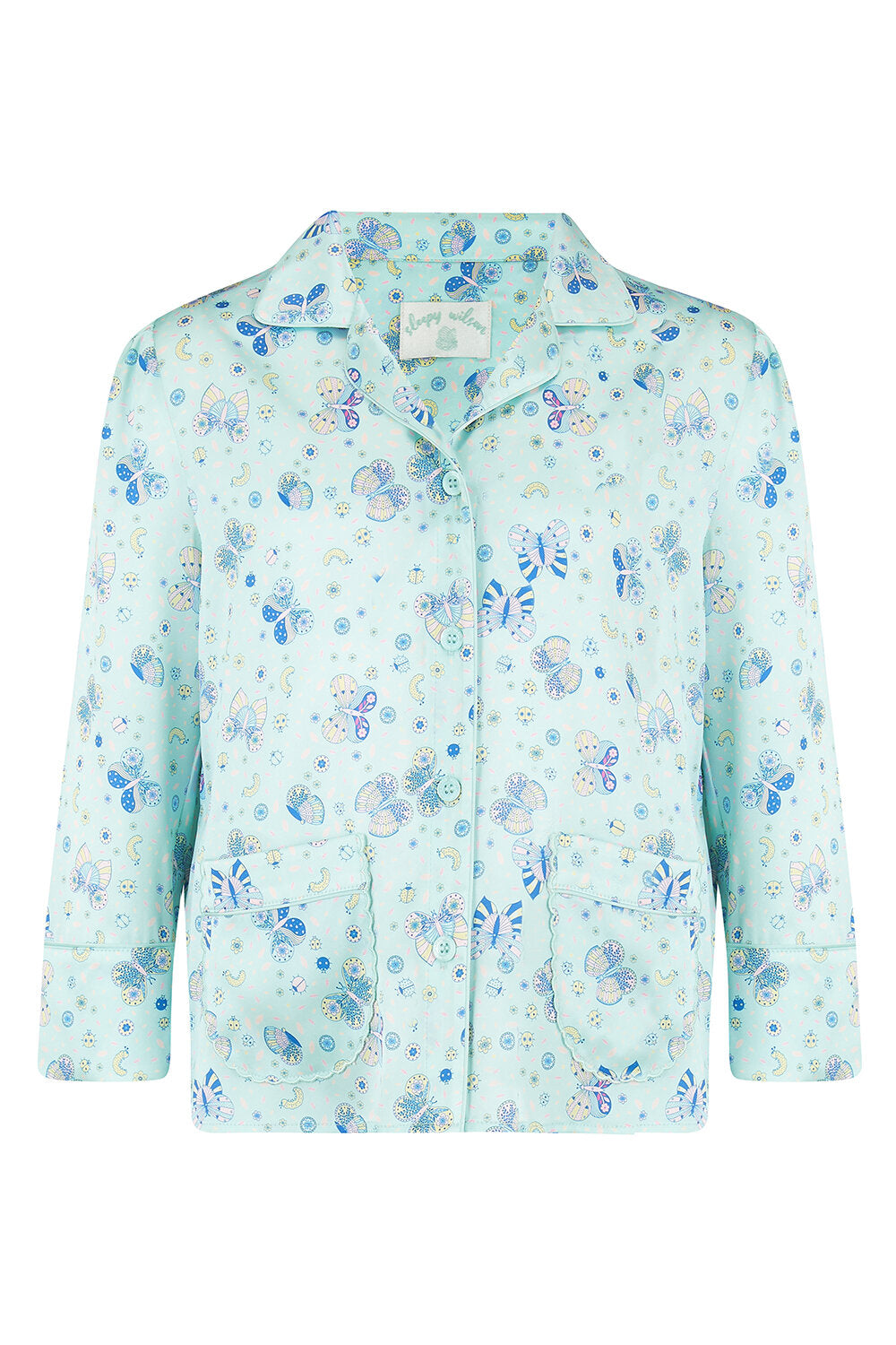 Amelie Glacier Butterfly Girls Silk Pyjama Set