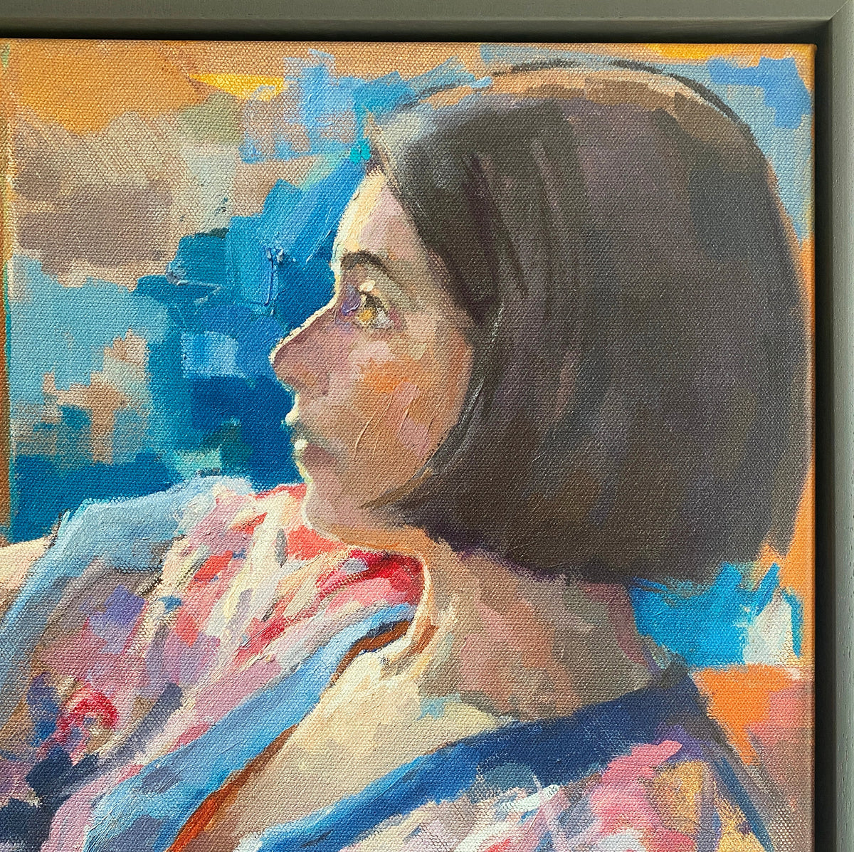 Kimono Framed Canvas Print - Medium