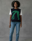 Organic Cotton Knit Jumper Vest - Blue