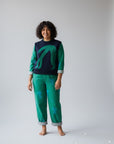 Organic Cotton Knit Jumper Vest - Blue