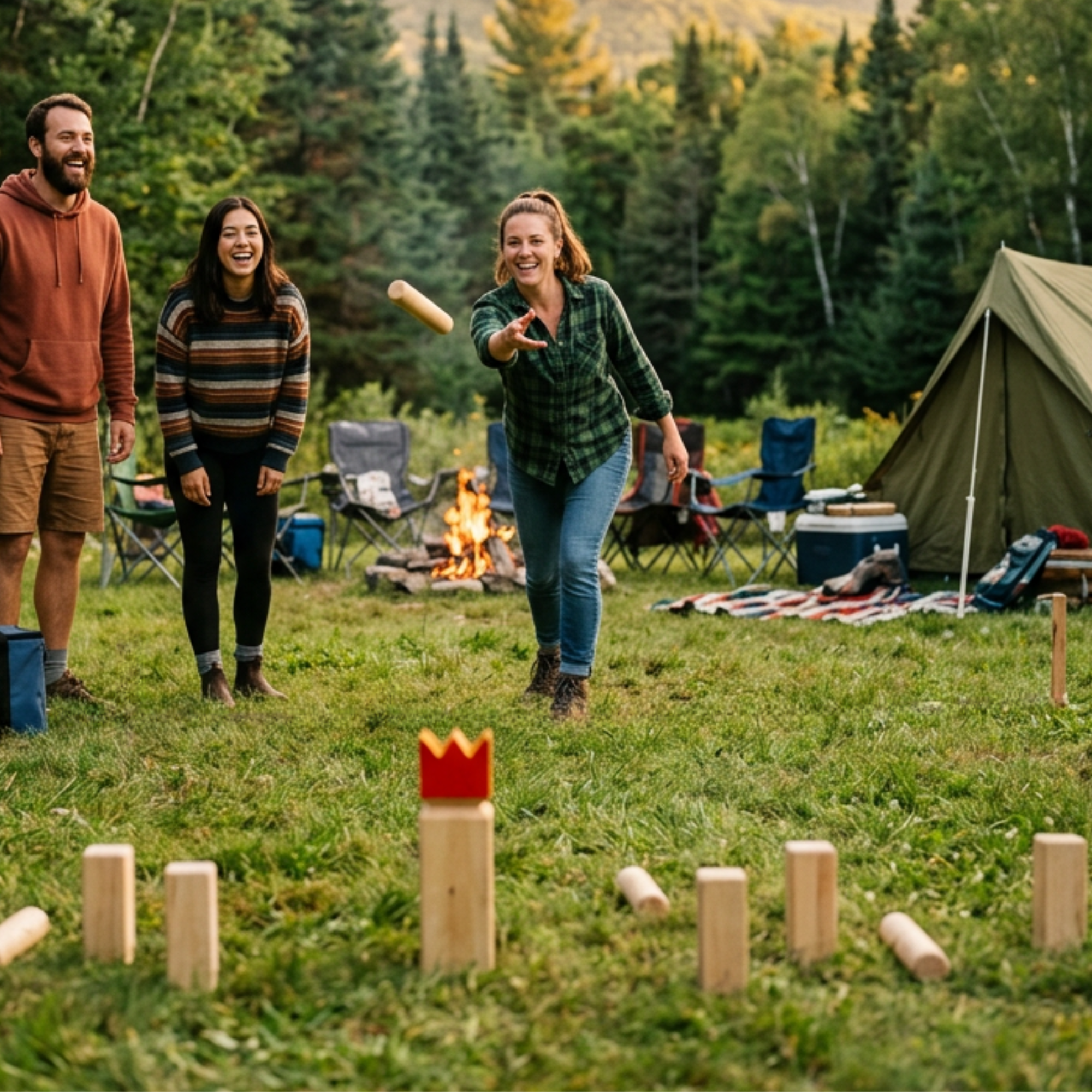 Scandinavian Chess Kubb Game - For Indoor &amp; Outdoor Play