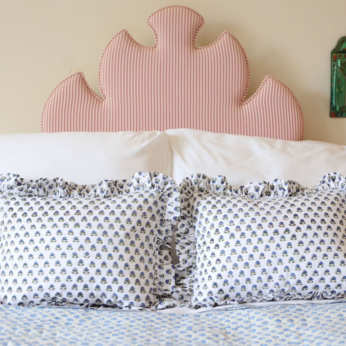 Blue Flower Cushion Cover