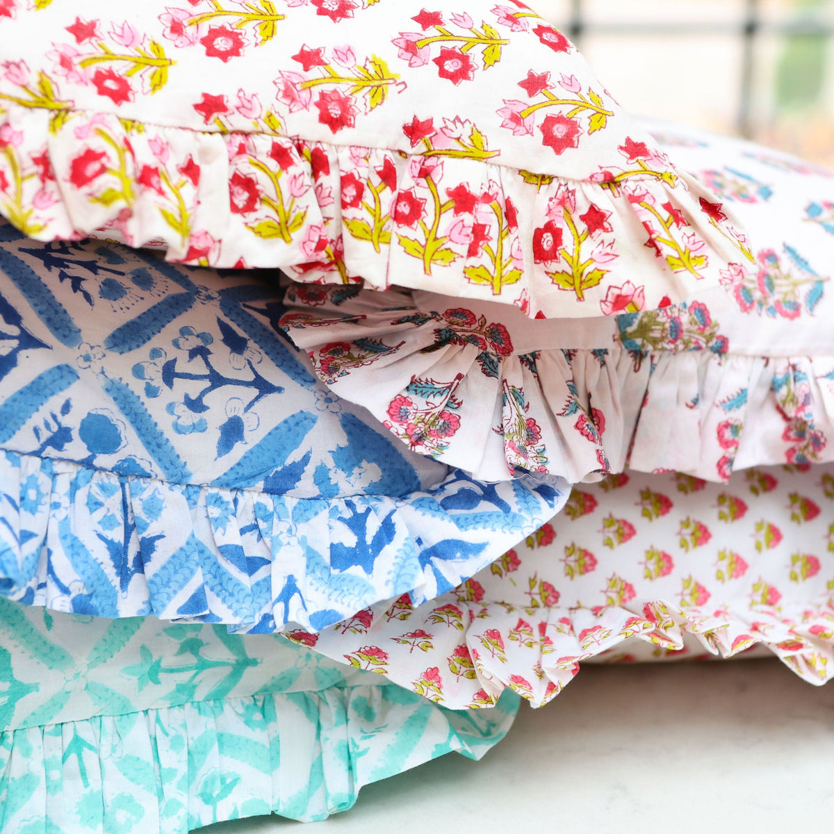 Green Trellis Cushion Cover