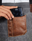 Fremont Leather Canvas Utility Apron for Work & Craft