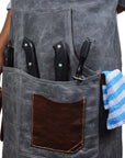 Fremont Leather Canvas Utility Apron for Work & Craft