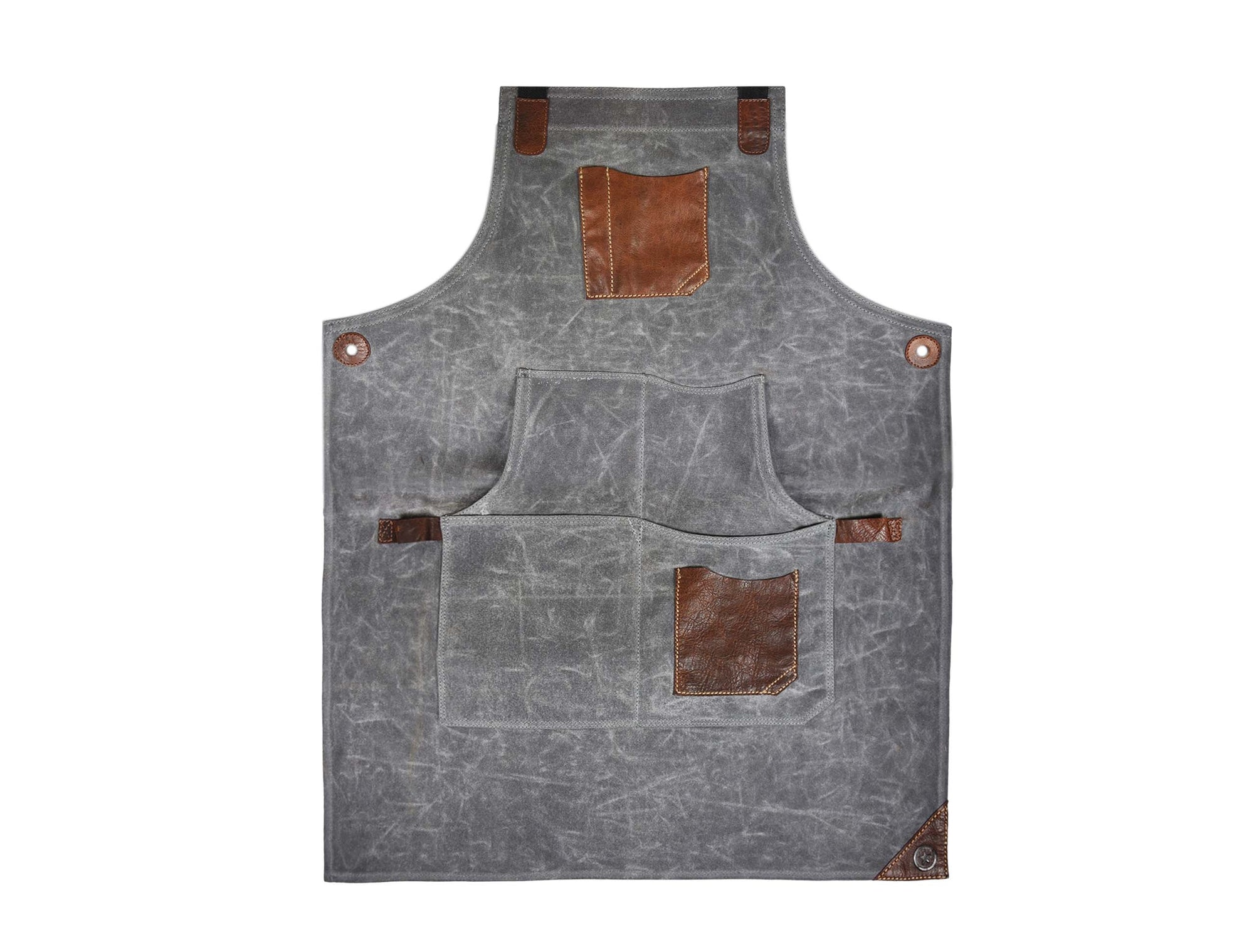 Fremont Leather Canvas Utility Apron for Work &amp; Craft