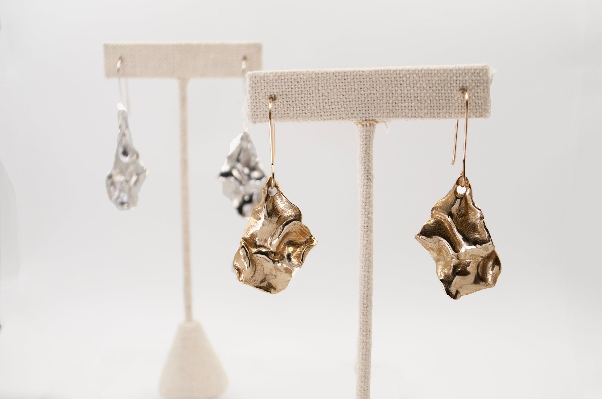 Laver Seaweed Earrings in Brass or Sterling Silver