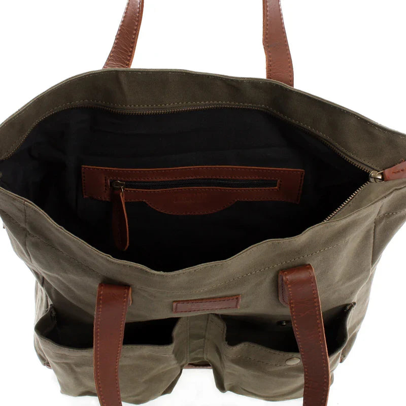 Suede &amp; Leather Shopper Bag - Ladies’ Durable &amp; Versatile