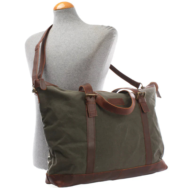 Durable Suede and Leather Unisex Bag