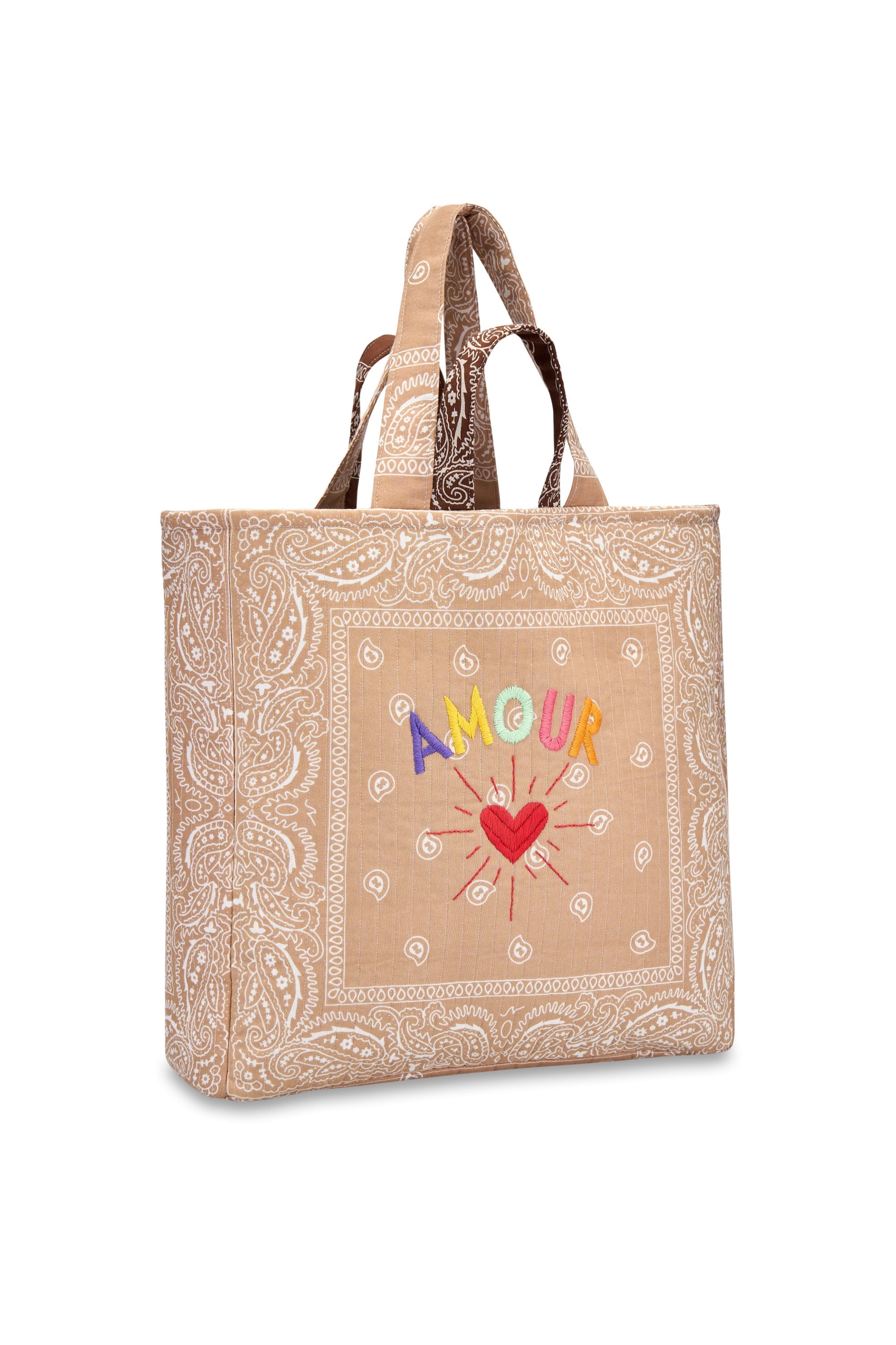 LEO Quilted Maxi Tote Çanta - AMOUR