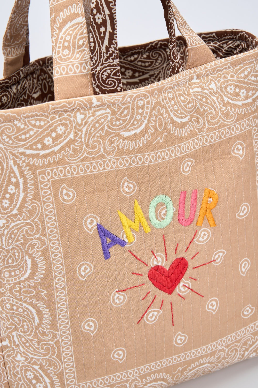LEO Quilted Maxi Tote Çanta - AMOUR
