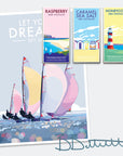 Let Your Dreams Set Sail Vintage Poster
