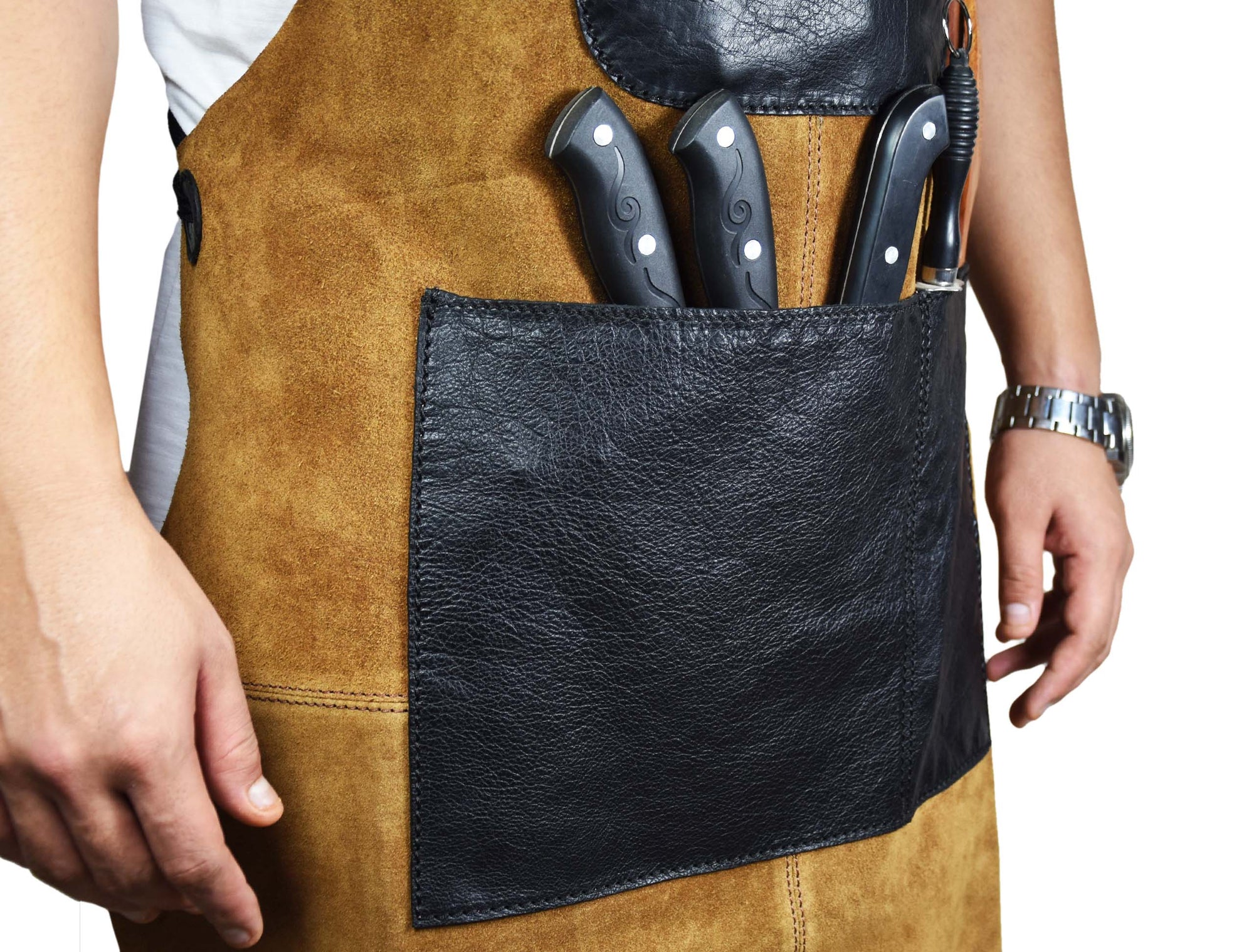Toledo Leather Suede Apron