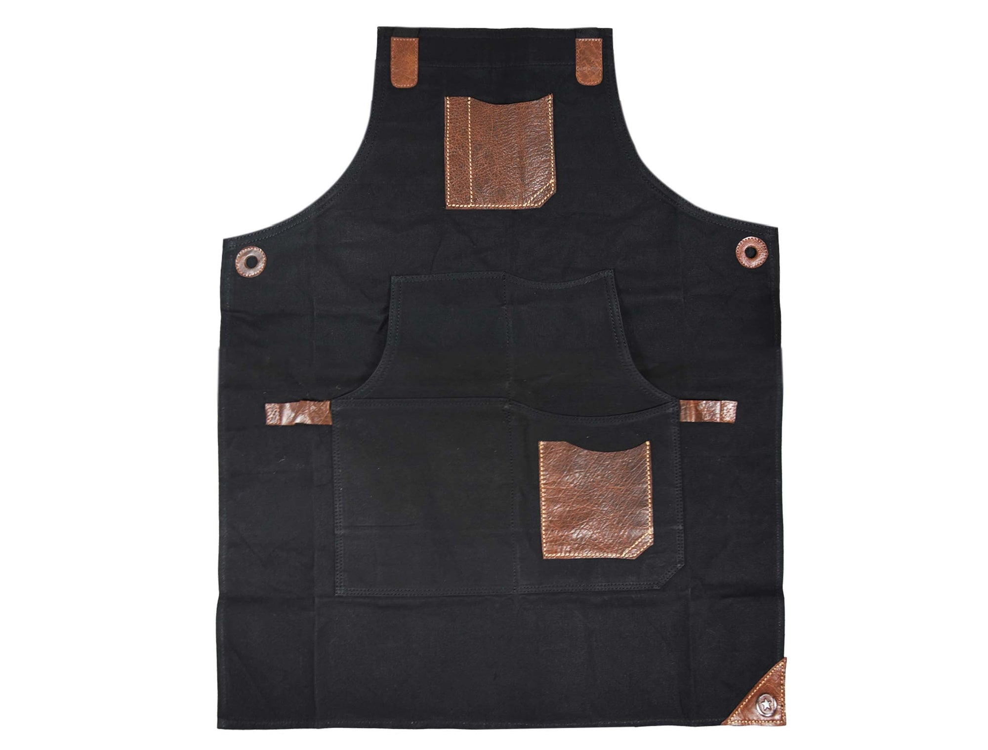 Turin Leather Canvas Apron – Durable &amp; Water-Resistant
