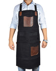 Turin Leather Canvas Apron – Durable & Water-Resistant
