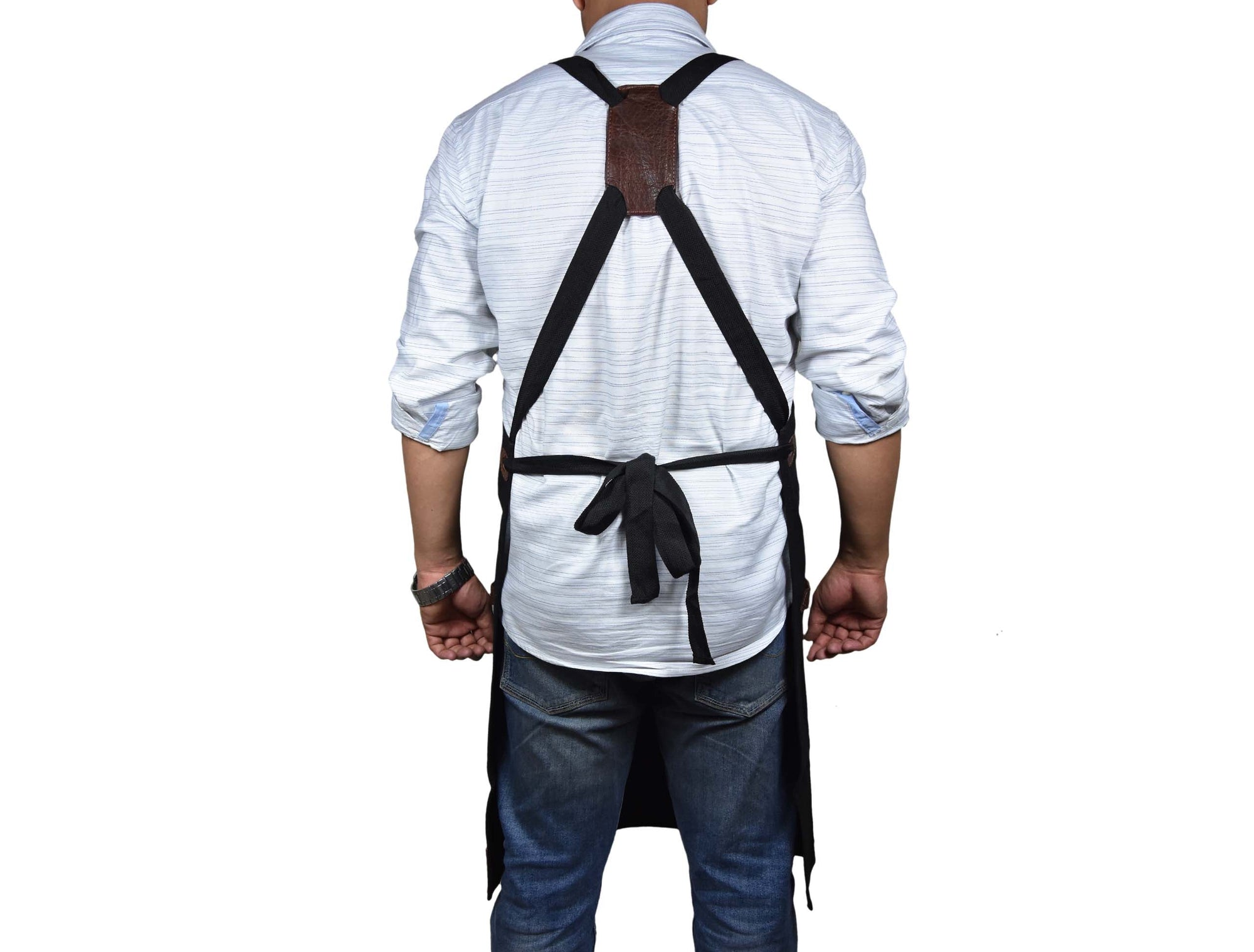 Turin Leather Canvas Apron – Durable &amp; Water-Resistant