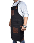 Turin Leather Canvas Apron – Durable & Water-Resistant