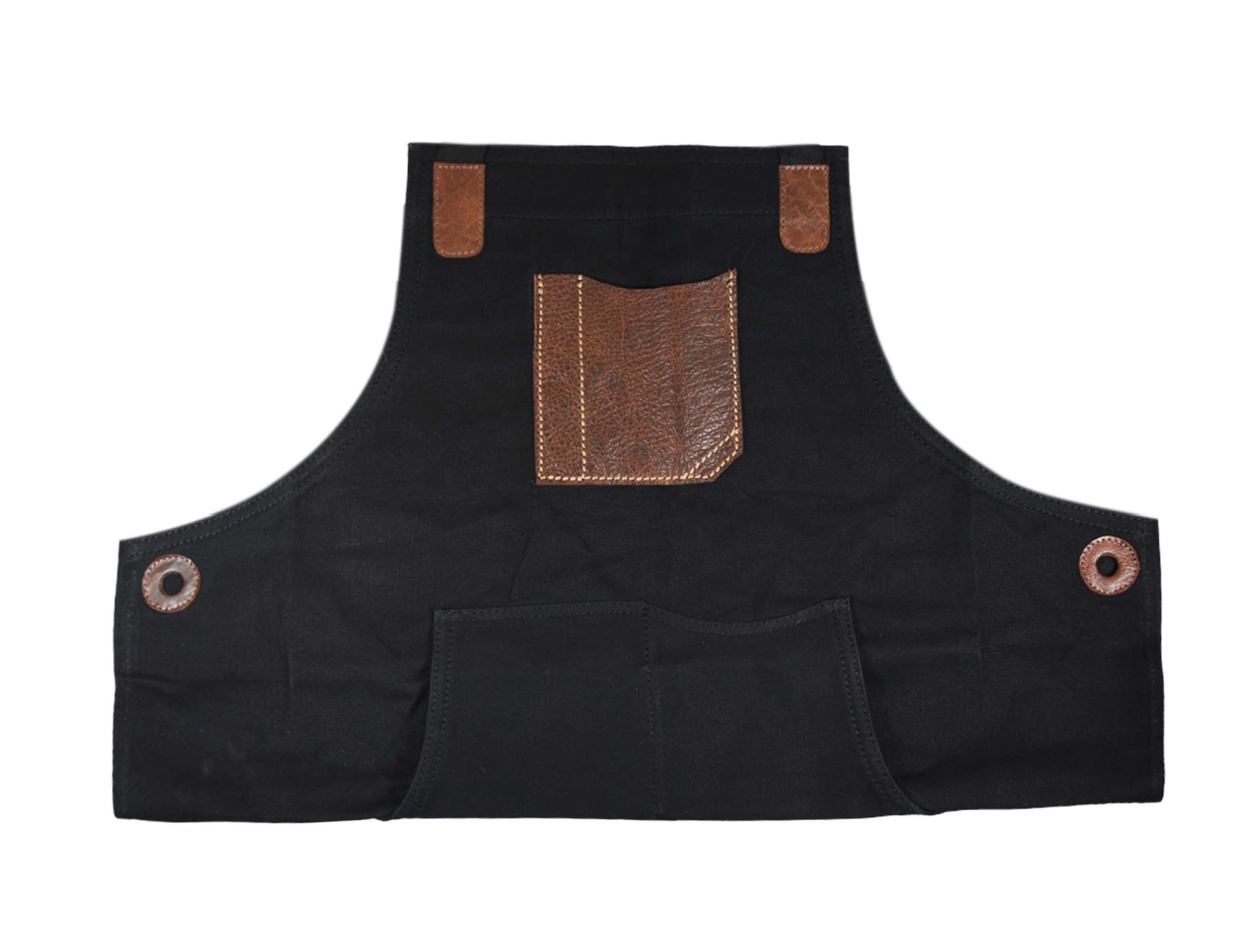 Turin Leather Canvas Apron – Durable &amp; Water-Resistant