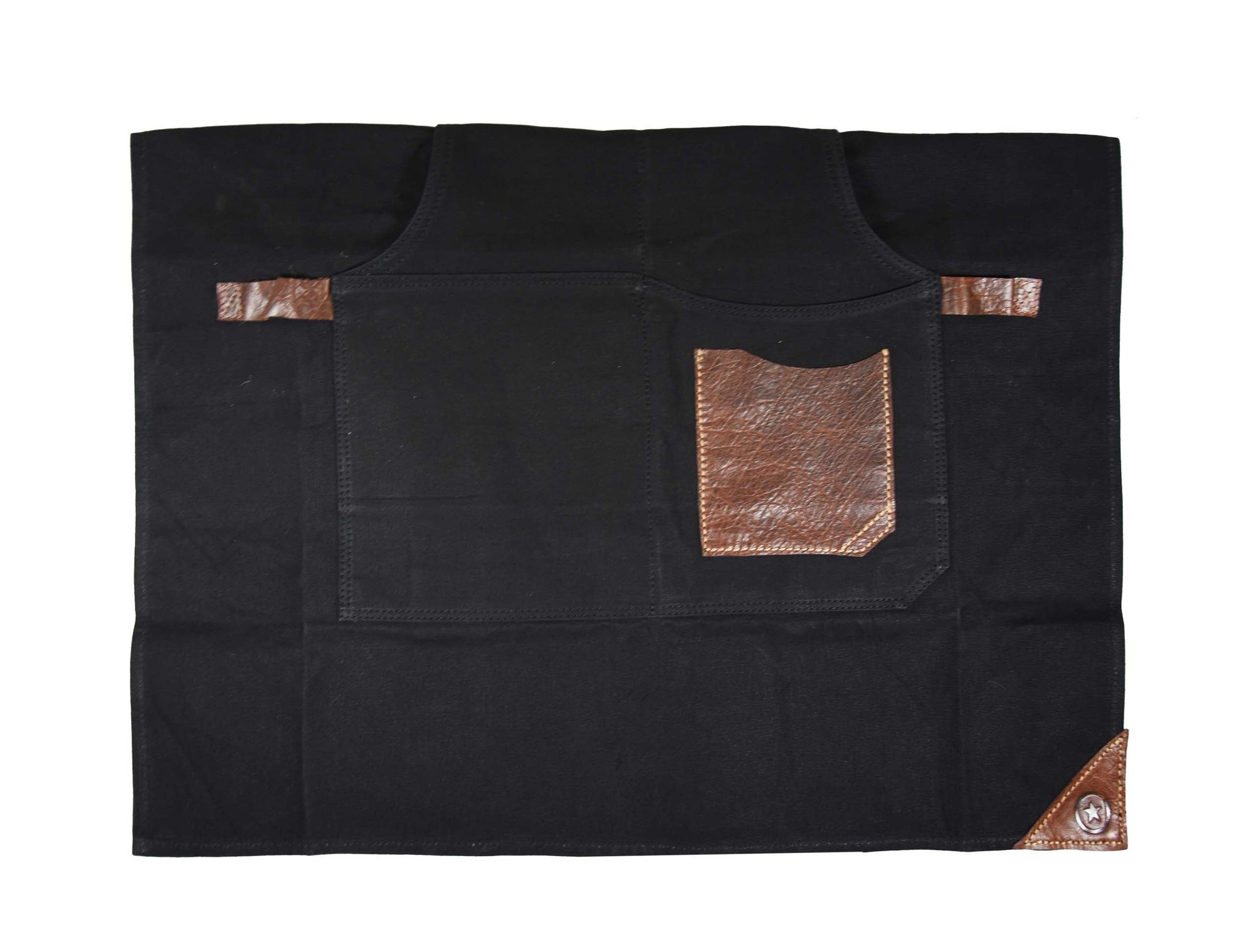 Turin Leather Canvas Apron – Durable &amp; Water-Resistant