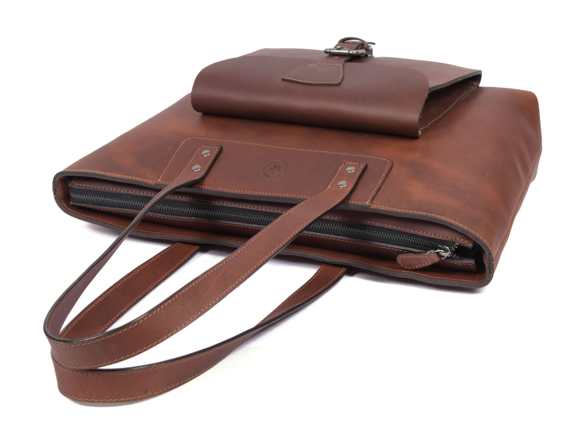 Voyager Leather Tote Bag – Premium Full Grain Cow Leather