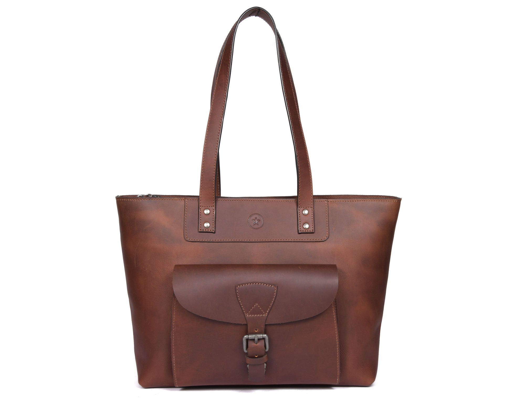 Voyager Leather Tote Bag – Premium Full Grain Cow Leather