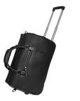 Leather Trolley Bag with Wheels & Ample Storage