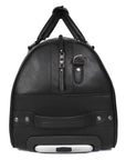 Leather Trolley Bag with Wheels & Ample Storage