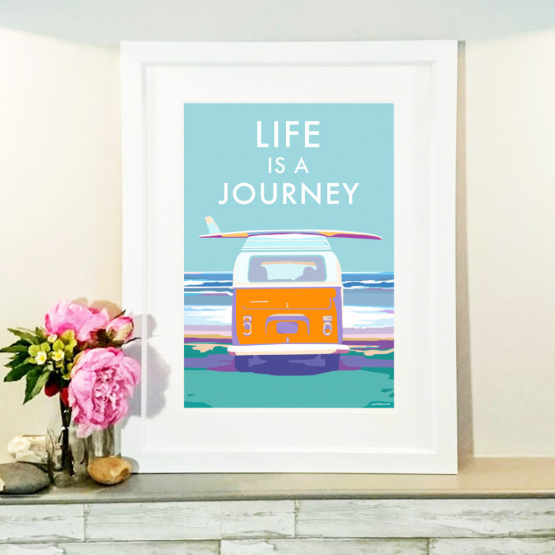Life is a Journey Vintage Seaside Print