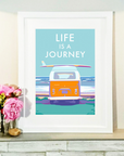 Life is a Journey Vintage Seaside Print