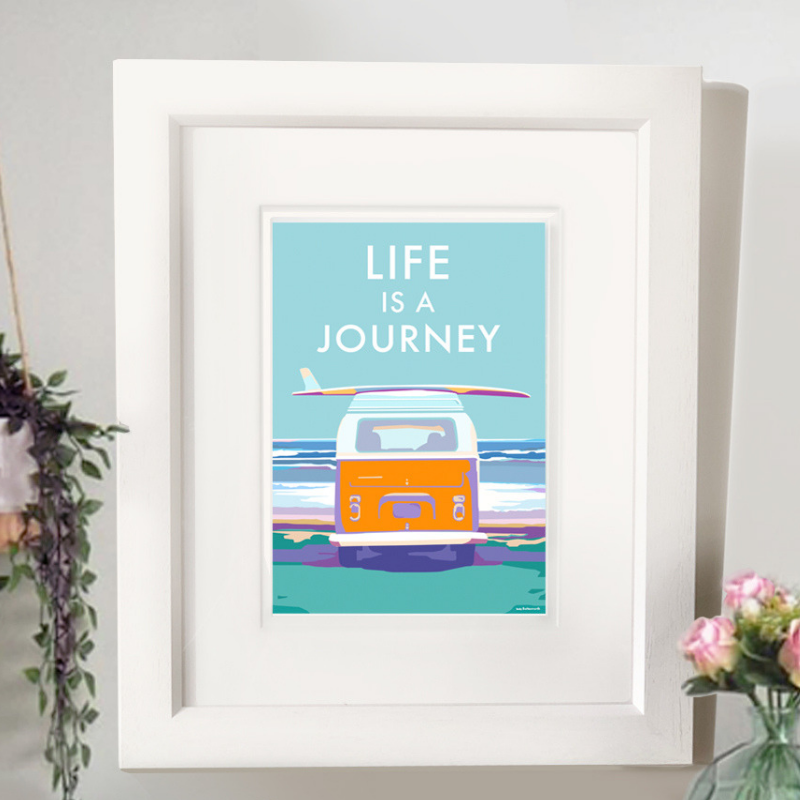 Life is a Journey Vintage Seaside Print