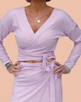 LILAC Organic Cotton Wrap Top