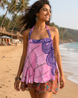LILA Recycled Silk Wrap Beach Skirt/Mini Dress