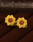 Sun-Kissed Sunflower Bloom Earrings