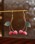 Dainty Cherry Blossom Micro-Crochet Earrings