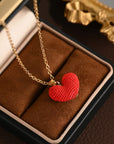 Sweetheart Micro Crochet Pendant Necklace