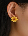 Sun-Kissed Sunflower Bloom Earrings