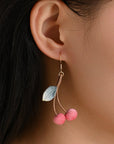 Dainty Cherry Blossom Micro-Crochet Earrings