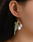 Lily of the Valley Micro Crochet Earrings
