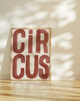 Circus Typography Art Print