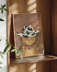 Howdy Leopard Cowboy Art Print