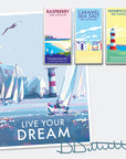 Live Your Dream Vintage Style Retro Quote Poster