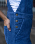 Adult Blue Chunky Cord Dungarees
