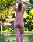 Adult Pink Chunky Cord Dungarees